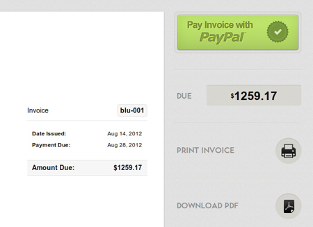 You clients can dowload a PDF of your invoices