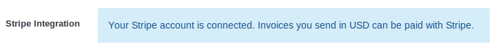 Your clients can pay invoices in USD after your Stripe account is connected