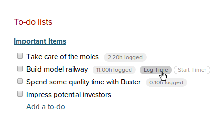 Track time on basecamp to-dos